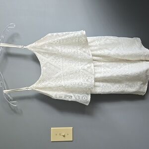 Bethany Mota White Lace Romper